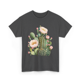 Cactus Flower Botanical Cacti T-Shirt - Dark Heather