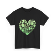 Cactus Heart Succulent Cacti T-Shirt - Black