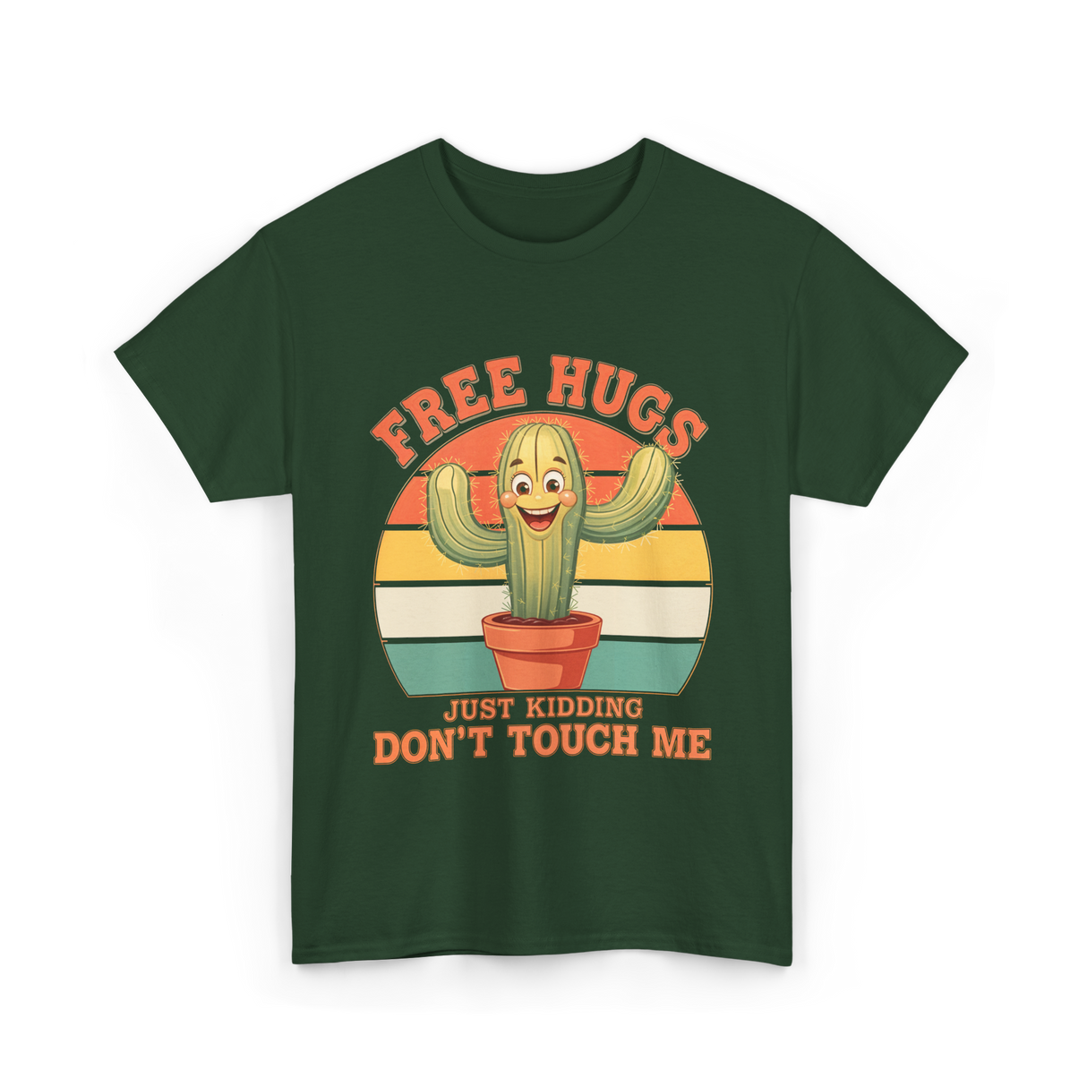 Cactus Humor T-Shirt - Forest Green