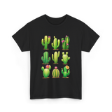 Cactus Plants Cactus Greenery T-Shirt - Black