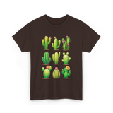 Cactus Plants Cactus Greenery T-Shirt - Dark Chocolate