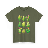 Cactus Plants Cactus Greenery T-Shirt - Military Green