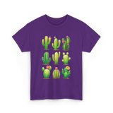 Cactus Plants Cactus Greenery T-Shirt - Purple