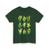 Cactus Plants Cactus Greenery T-Shirt - Forest Green