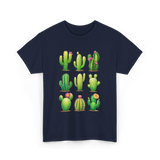 Cactus Plants Cactus Greenery T-Shirt - Navy