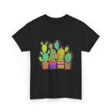 Cactus Pots Gardening Cactus T-Shirt - Black