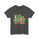 Cactus Pots Gardening Cactus T-Shirt - Dark Heather