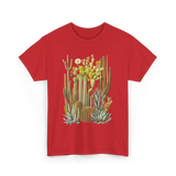 Cactus Succulent Plants Botany T-Shirt - Red