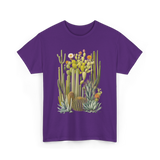 Cactus Succulent Plants Botany T-Shirt - Purple