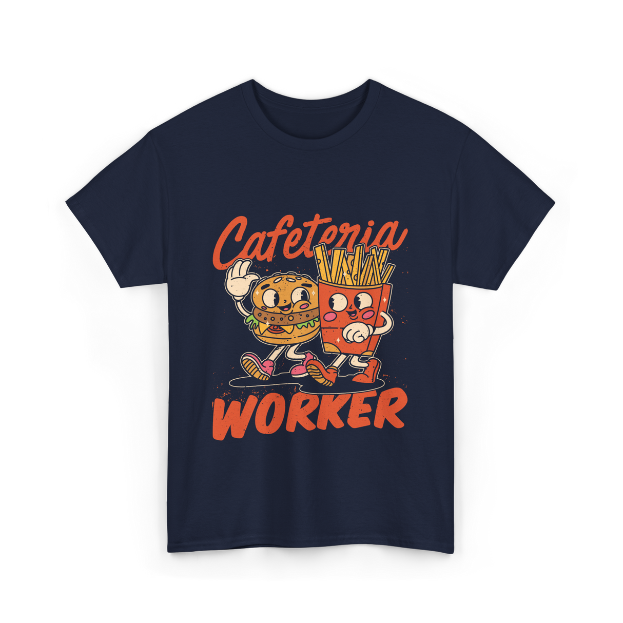 Cafeteria Worker Food T-Shirt - Navy