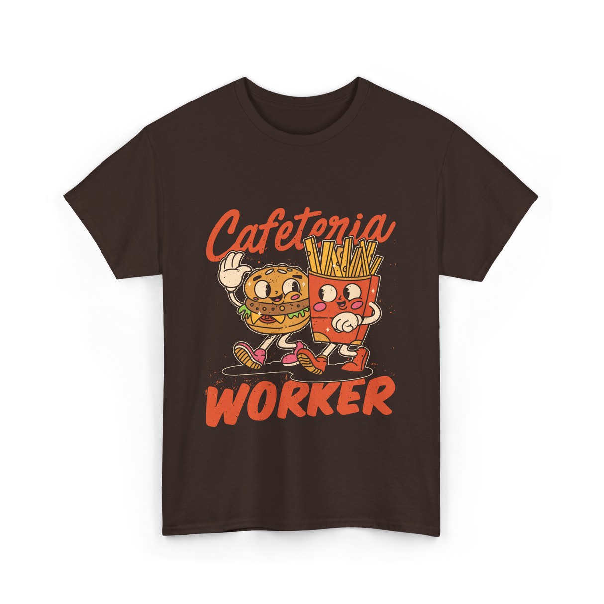 Cafeteria Worker Food T-Shirt - Dark Chocolate