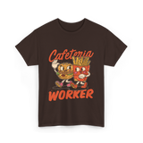 Cafeteria Worker Food T-Shirt - Dark Chocolate