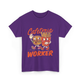 Cafeteria Worker Food T-Shirt - Purple