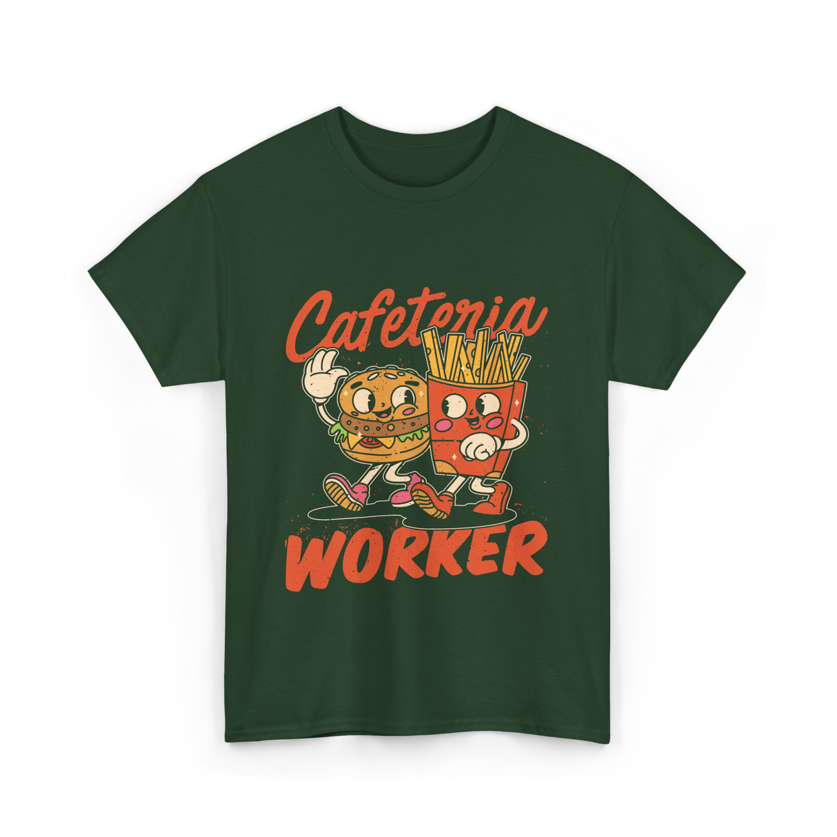 Cafeteria Worker Food T-Shirt - Forest Green