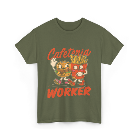 Cafeteria Worker Food T-Shirt - Military Green