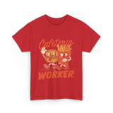 Cafeteria Worker Food T-Shirt - Red