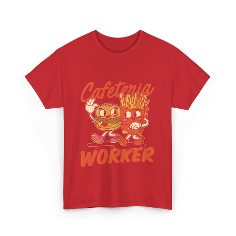 Cafeteria Worker Food T-Shirt - Red