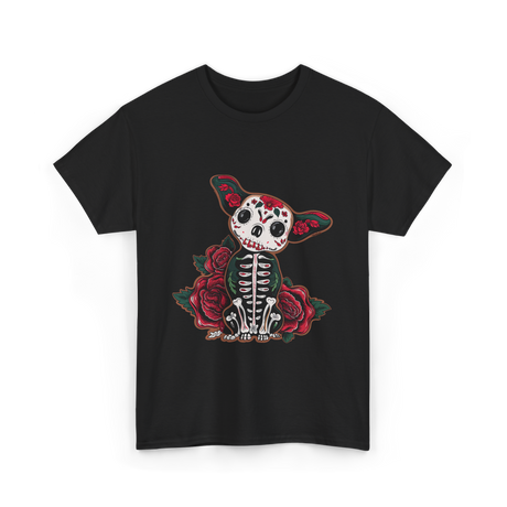 Calavera Chihuahua Skull Art T-Shirt - Black