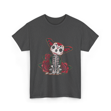 Calavera Chihuahua Skull Art T-Shirt - Dark Heather