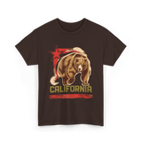 California Bear California Wildlife T-Shirt - Dark Chocolate