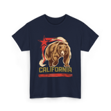 California Bear California Wildlife T-Shirt - Navy