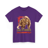 California Bear California Wildlife T-Shirt - Purple