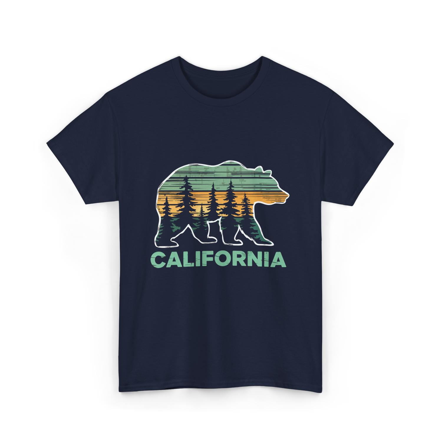 California Bear Vintage Nature T-Shirt - Navy