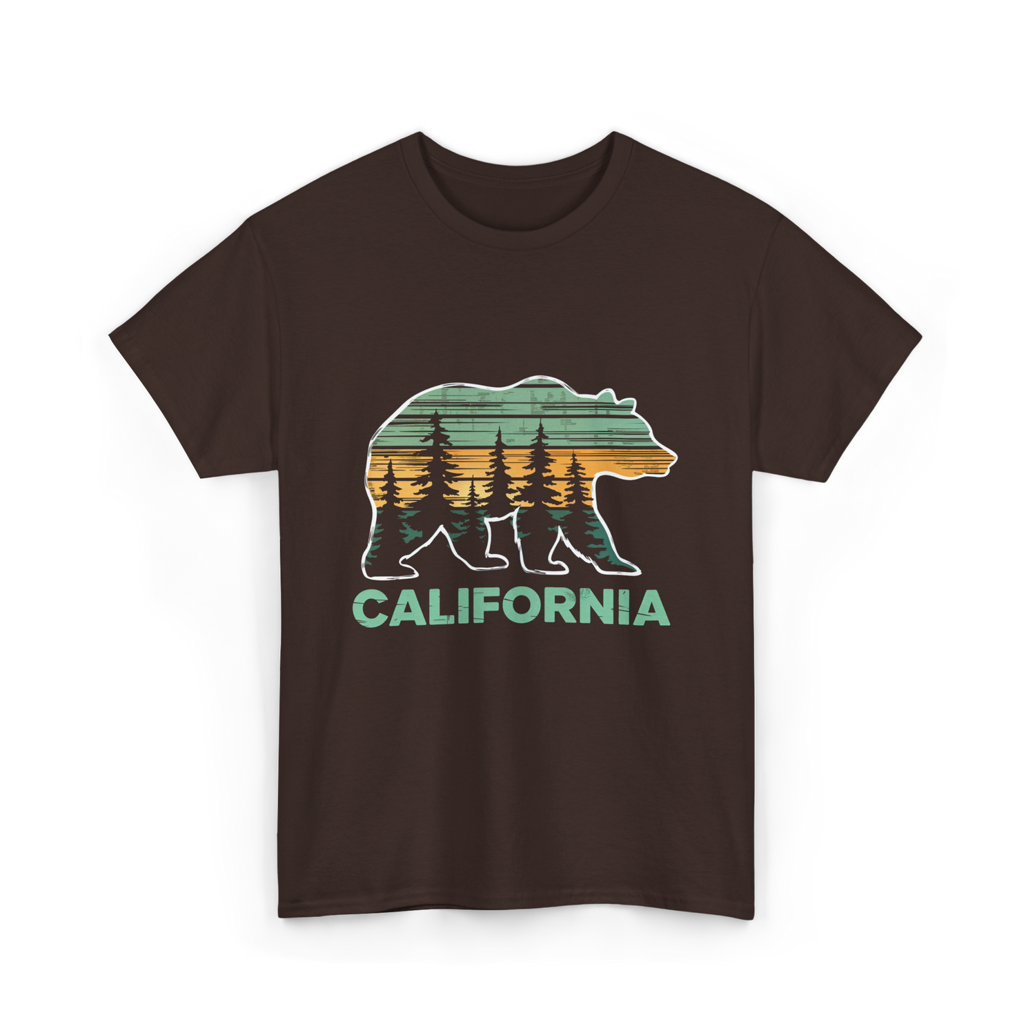 California Bear Vintage Nature T-Shirt - Dark Chocolate