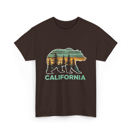 California Bear Vintage Nature T-Shirt - Dark Chocolate