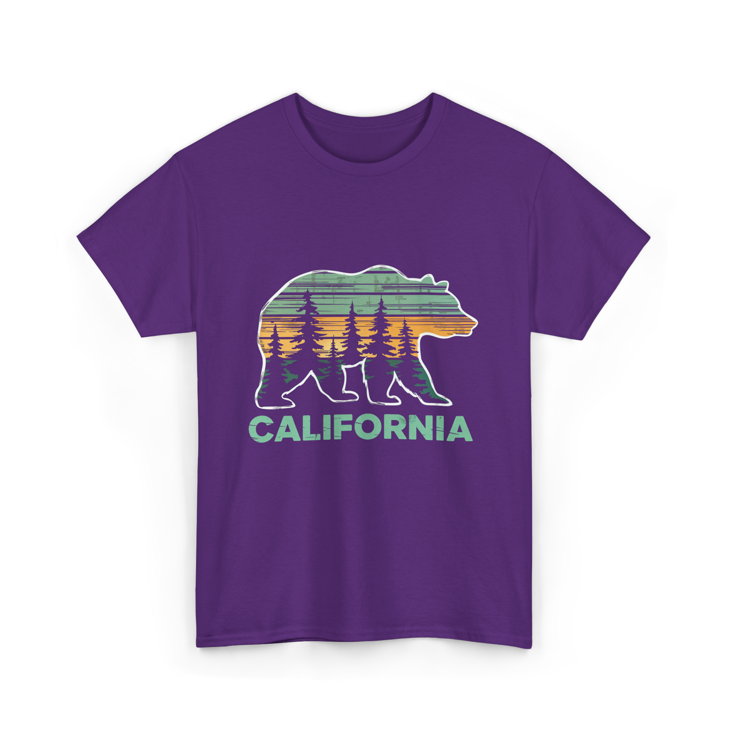 California Bear Vintage Nature T-Shirt - Purple