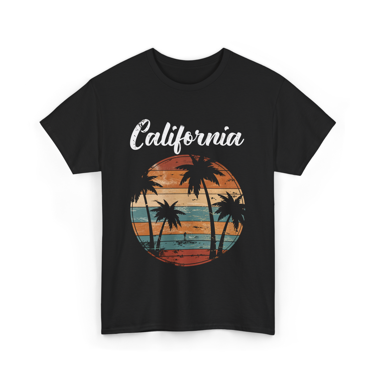 California Palm Trees Nature T-Shirt - Black