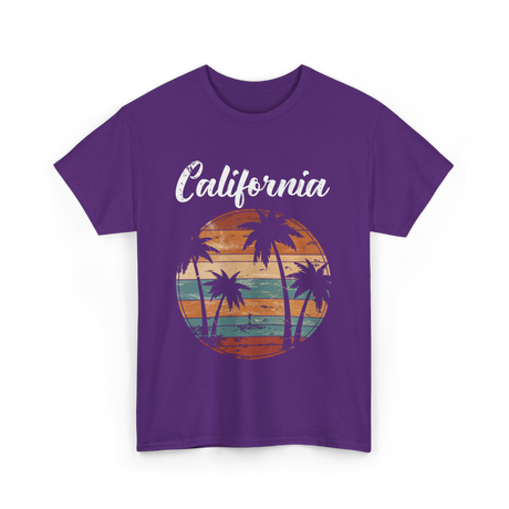 California Palm Trees Nature T-Shirt - Purple