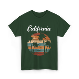 California Palm Trees Nature T-Shirt - Forest Green