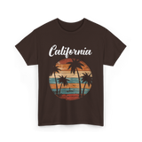 California Palm Trees Nature T-Shirt - Dark Chocolate