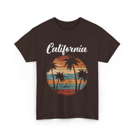 California Palm Trees Nature T-Shirt - Dark Chocolate