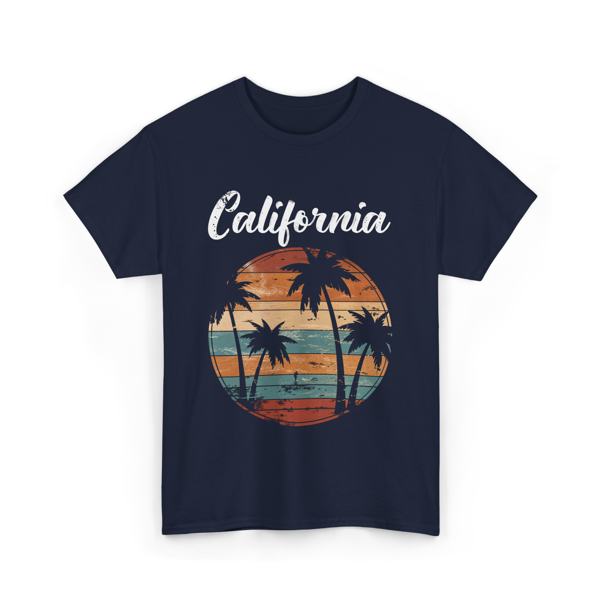 California Palm Trees Nature T-Shirt - Navy