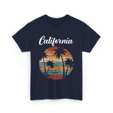 California Palm Trees Nature T-Shirt - Navy