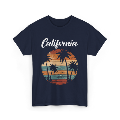 California Palm Trees Nature T-Shirt - Navy