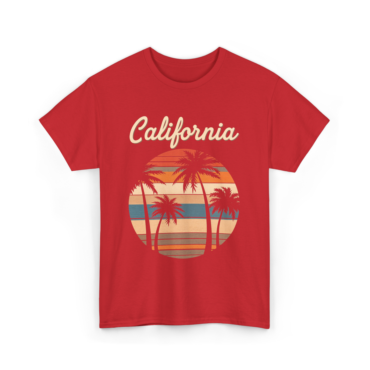 California Palm Trees T-Shirt - Red