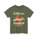 California Palm Trees T-Shirt - Military Green