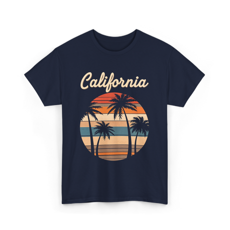 California Palm Trees T-Shirt - Navy