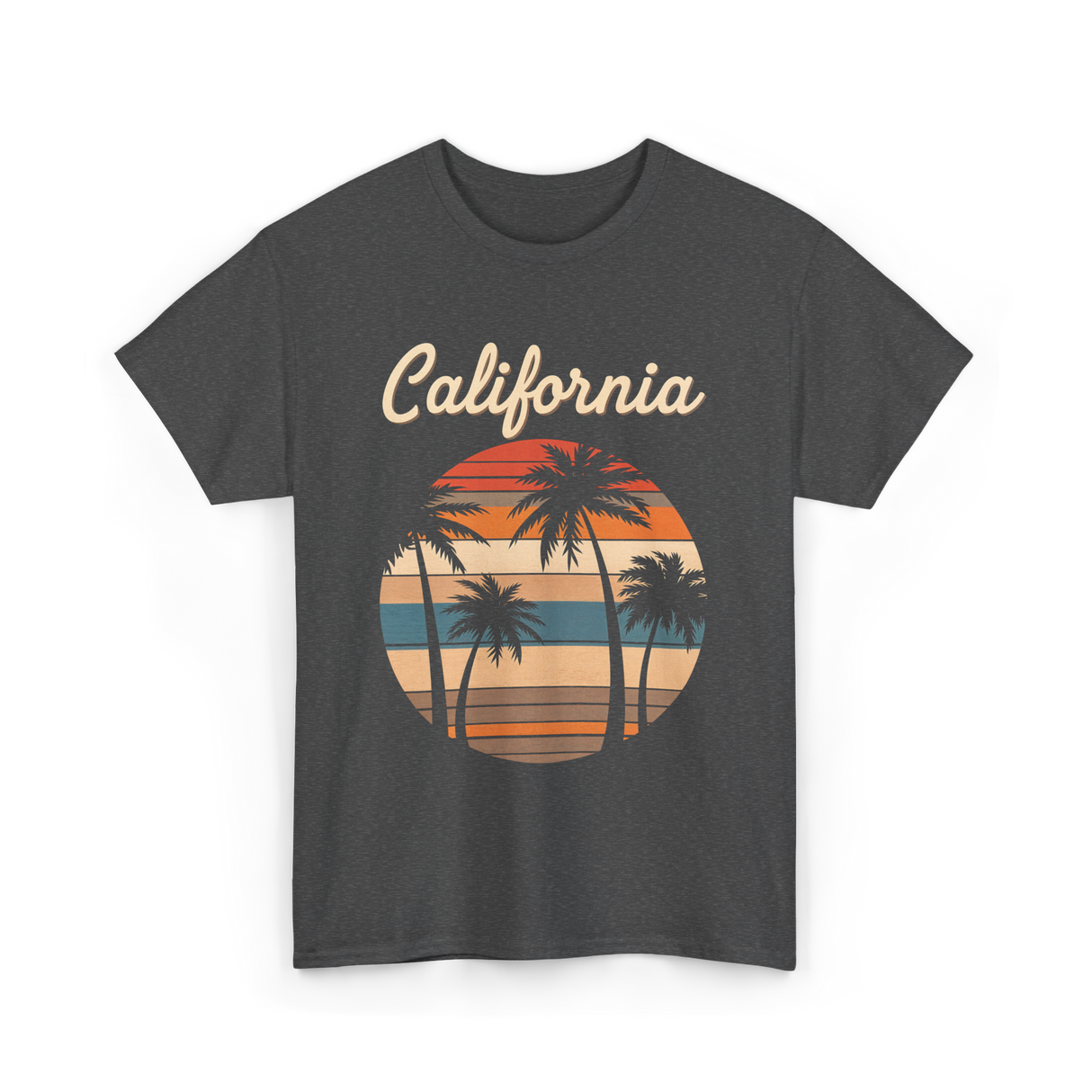 California Palm Trees T-Shirt - Dark Heather