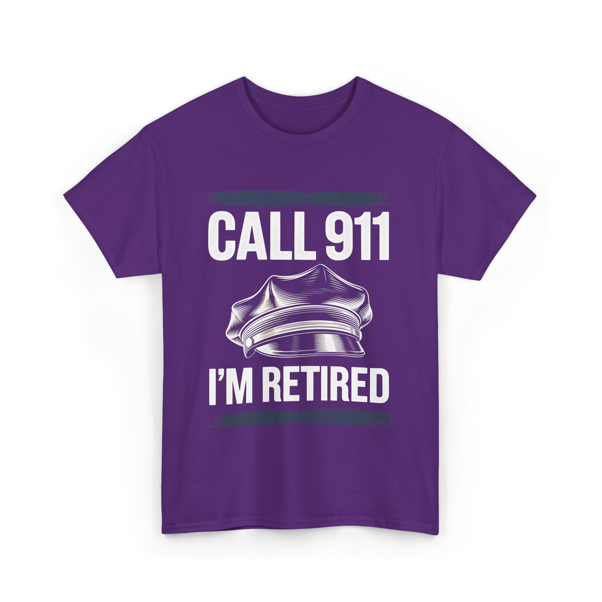 Call 911 I’m Retired Officer T-Shirt - Purple