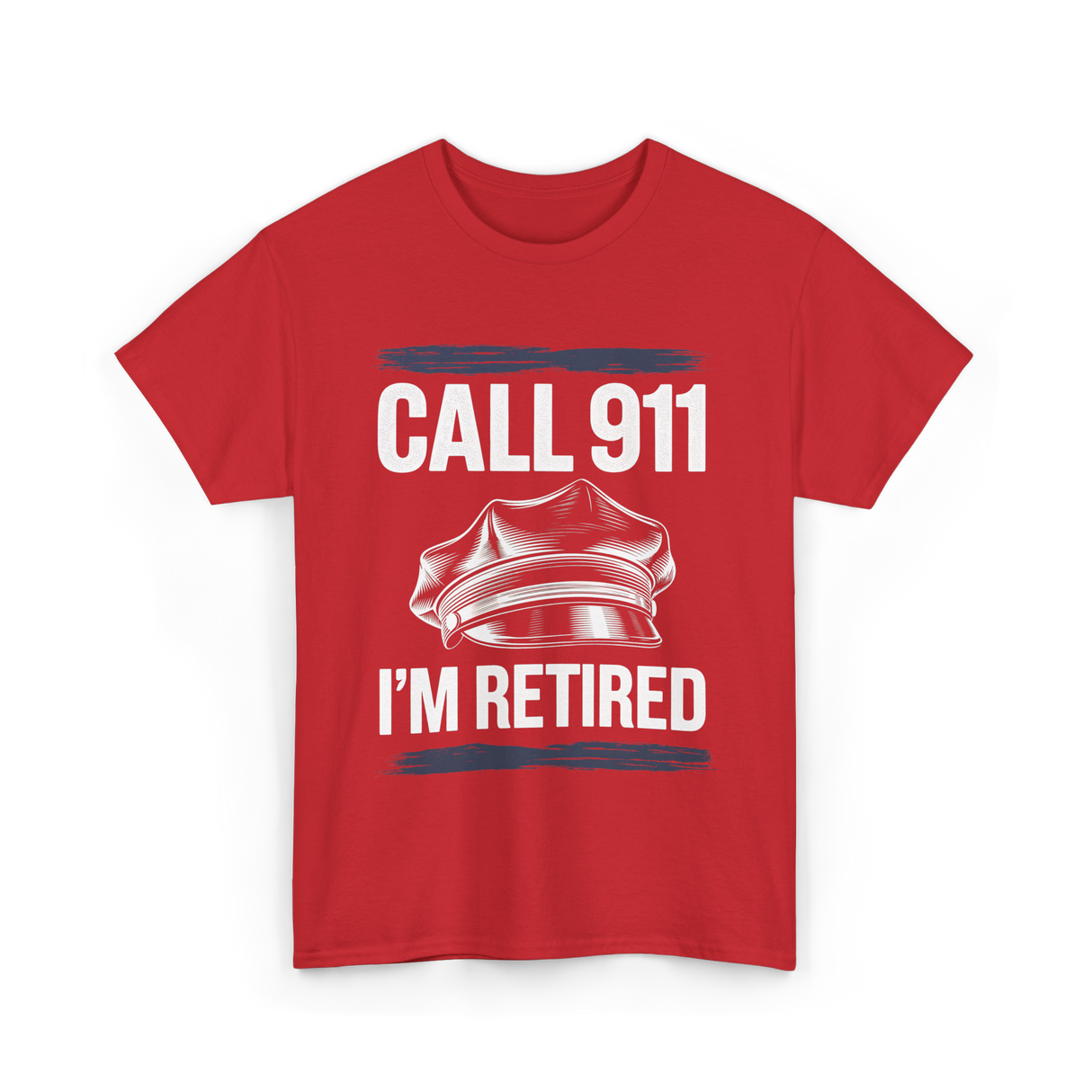 Call 911 I’m Retired Officer T-Shirt - Red