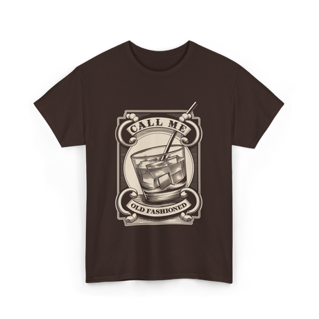 Call Me Old Fashioned Cocktail T-Shirt - Dark Chocolate