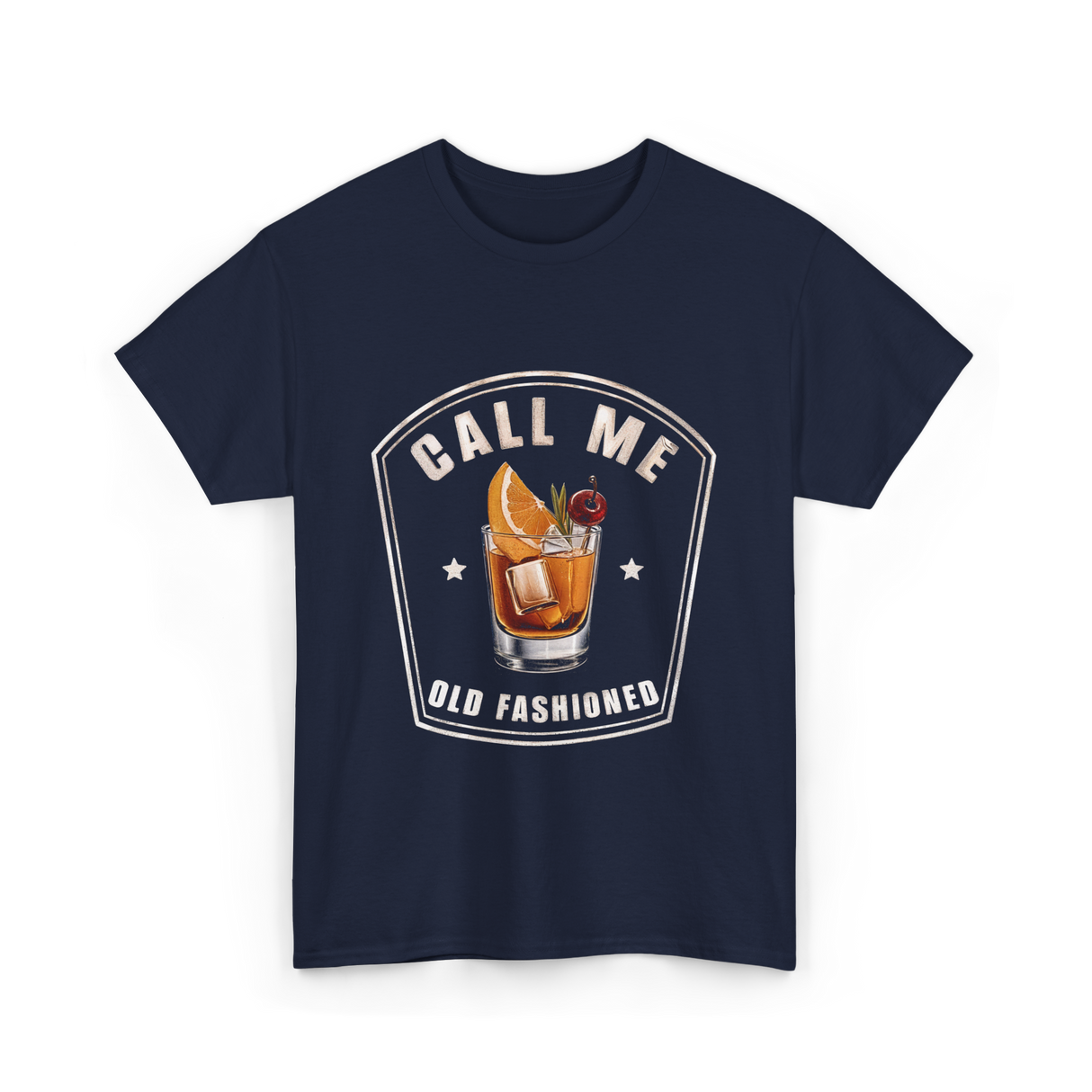 Call Me Old Fashioned Whiskey T-Shirt - Navy