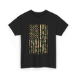 Camo American Flag Military Camouflage T-Shirt - Black