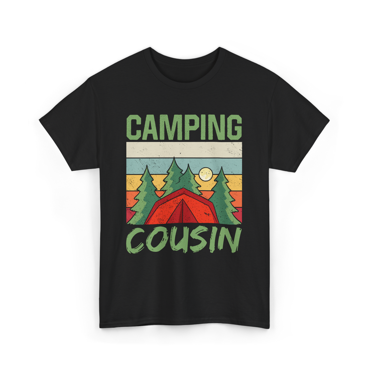 Camping Cousin Camping Outdoors T-Shirt - Black