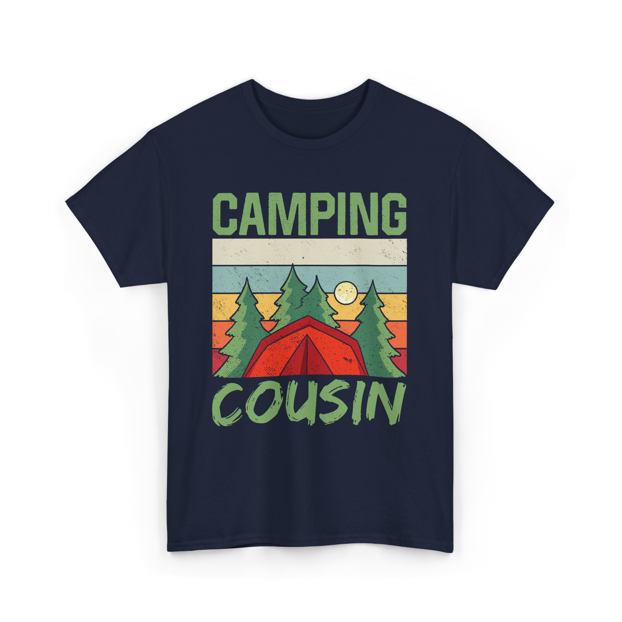 Camping Cousin Camping Outdoors T-Shirt - Navy