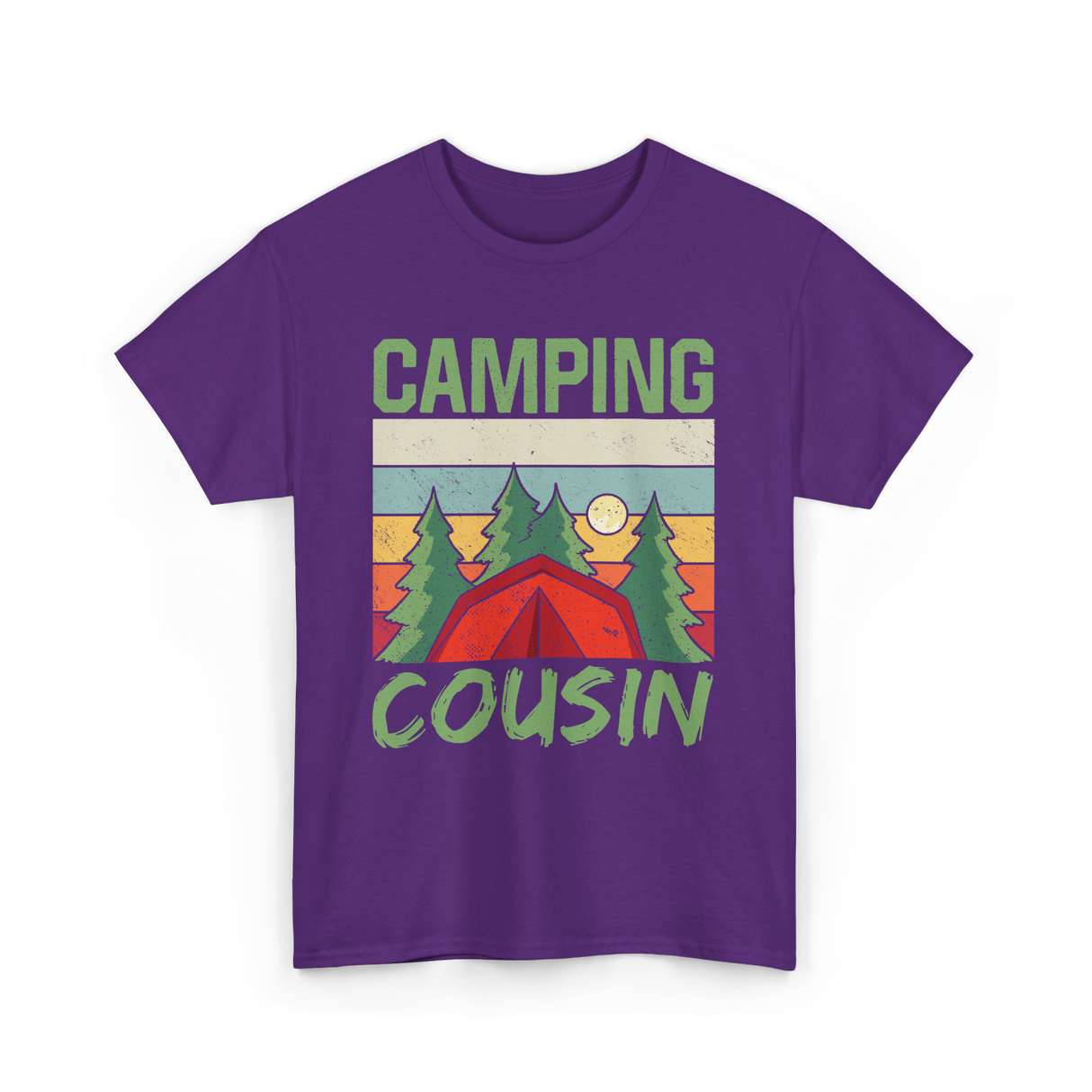 Camping Cousin Camping Outdoors T-Shirt - Purple